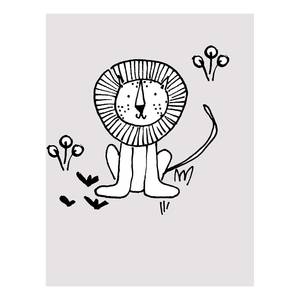 Afbeelding Scribble Lion papier - zwart/wit