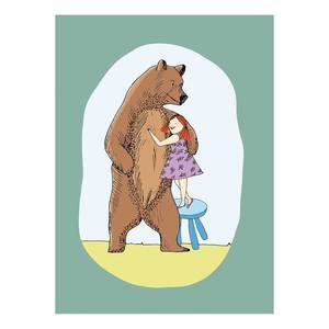 Tableau déco Lili et l’ours Papier - Multicolore