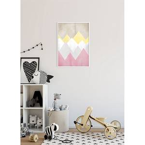 Poster Sunrise Mountain Carta - Rosa