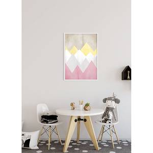 Wandbild Sunrise Mountain Papier - Rosa