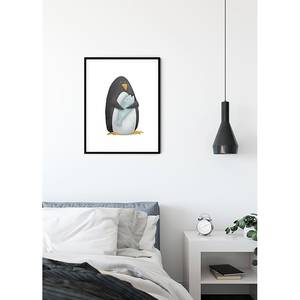 Wandbild Cute Animal Penguin Papier - Mehrfarbig