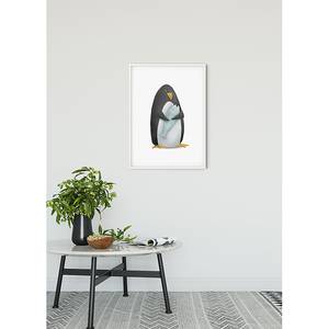 Wandbild Cute Animal Penguin Papier - Mehrfarbig