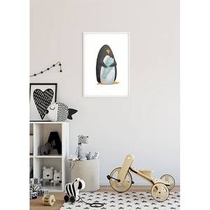 Tableau déco Cute Animal Penguin Papier - Multicolore