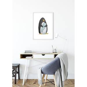 Tableau déco Cute Animal Penguin Papier - Multicolore