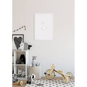 Tableau déco Baby Welcome Papier - Marron / Blanc