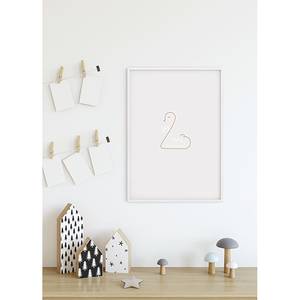 Tableau déco Baby Welcome Papier - Marron / Blanc