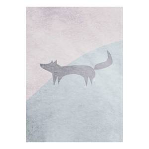Poster Wild and Free Fox Carta - Rosa / Grigio