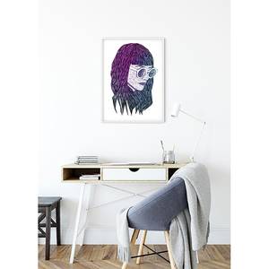 Wandbild Grid Papier - Violett