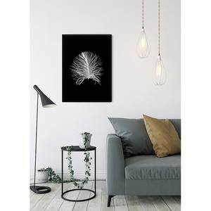 Wandbild Feather Papier - Schwarz