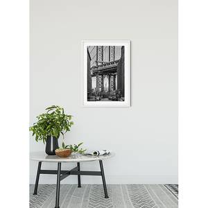 Poster Brooklyn Bridge Carta - Nero / Bianco