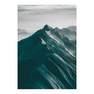 Poster Mountains Top Carta - Nero / Bianco