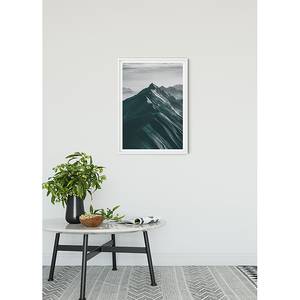 Poster Mountains Top Carta - Nero / Bianco