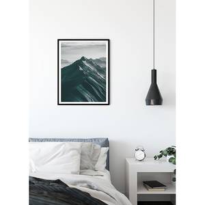 Afbeelding Mountains Top papier - zwart/wit