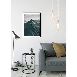 Poster Mountains Top Carta - Nero / Bianco