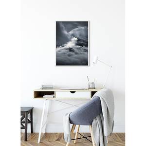 Wandbild Arrowhead Papier - Grau / Weiß
