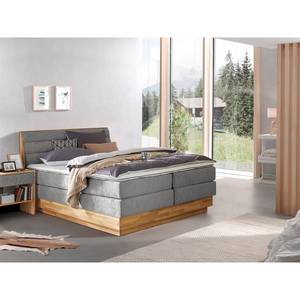 Lit boxspring Merkur Tissu Oria: Gris - 200 x 200cm - D2 souple