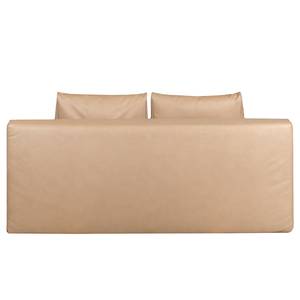 Boxspring-Schlafsofa Dingo Kunstleder - Microfaser Gardi: Hellbraun