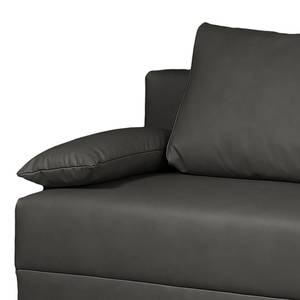 Boxspring-Schlafsofa Dingo Kunstleder - Microfaser Gardi: Schwarz