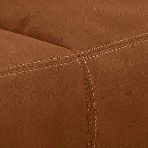 Ecksofa Gatsby Antiklederlook - Microfaser Zaira: Cognac - Longchair davorstehend links