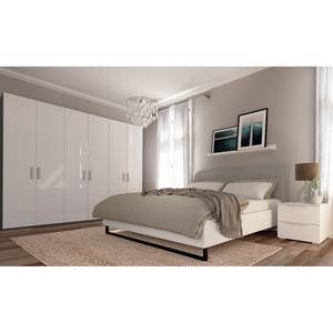 Drehtürenschrank SKØP pure gloss Hochglanz Weiß / Graphit - 270 x 236 cm