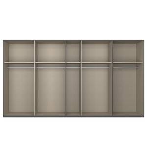 Drehtürenschrank SKØP pure gloss Hochglanz Weiß / Graphit - 405 x 236 cm