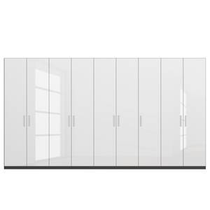 Drehtürenschrank SKØP pure gloss Hochglanz Weiß / Graphit - 405 x 236 cm