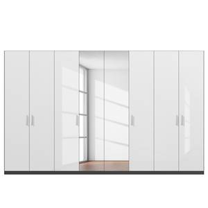 Drehtürenschrank SKØP pure gloss reflect Hochglanz Weiß / Graphit - 360 x 222 cm