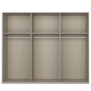 Drehtürenschrank SKØP pure gloss Hochglanz Weiß / Seidengrau - 270 x 236 cm