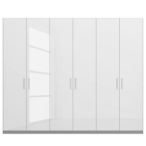 Drehtürenschrank SKØP pure gloss Hochglanz Weiß / Seidengrau - 270 x 236 cm