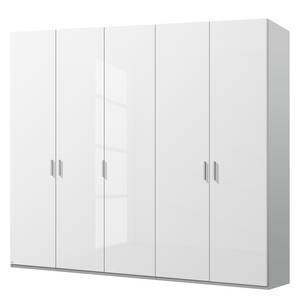 Drehtürenschrank SKØP pure gloss Hochglanz Weiß / Seidengrau - 225 x 222 cm