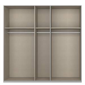 Drehtürenschrank SKØP pure gloss Hochglanz Weiß / Seidengrau - 225 x 222 cm