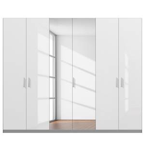 Drehtürenschrank SKØP pure gloss reflect Hochglanz Weiß / Seidengrau - 270 x 222 cm