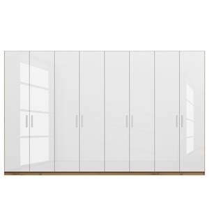 Drehtürenschrank SKØP pure gloss Hochglanz Weiß / Eiche Artisan Dekor - 360 x 236 cm