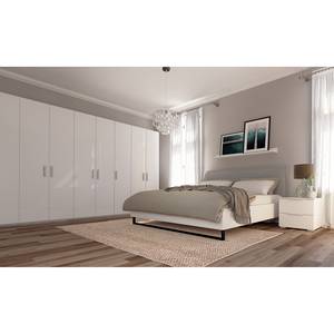 Armadio ante battenti SKØP pure gloss Bianco lucido / Seta griggio - 405 x 222 cm