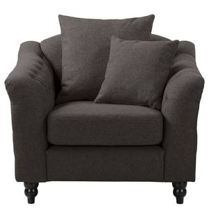 Fauteuil Lovis Geweven stof Jazy: Antracietkleurig