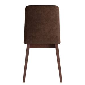 Chaises capitonnées Nami (lot de 2) Marron tabac - Imitation noyer