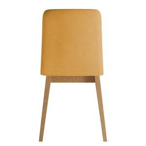 Chaises capitonnées Nami (lot de 2) Terre cuite - Hêtre clair