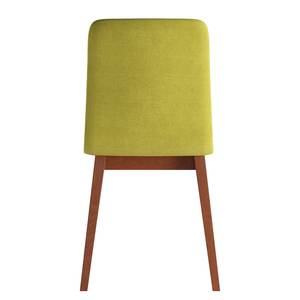 Chaises capitonnées Nami (lot de 2) Vert kiwi - Imitation cerisier