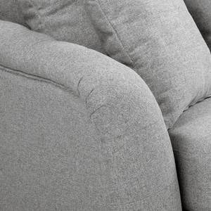 Canapé d’angle Lovis Tissu Jazy: Gris clair - Méridienne longue à droite (vue de face)