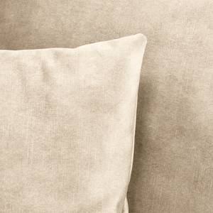Canapé d’angle Lovis Velours Tomi: Créme - Méridienne longue à gauche (vue de face)