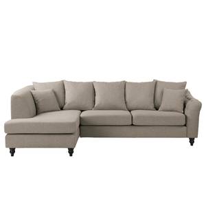 Ecksofa Lovis Webstoff - Webstoff Jazy: Cappuccino - Ottomane davorstehend links