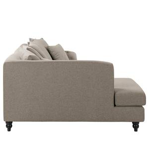 Ecksofa Lovis Webstoff - Webstoff Jazy: Cappuccino - Ottomane davorstehend links