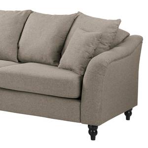 Ecksofa Lovis Webstoff - Webstoff Jazy: Cappuccino - Ottomane davorstehend links