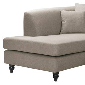 Ecksofa Lovis Webstoff - Webstoff Jazy: Cappuccino - Ottomane davorstehend links