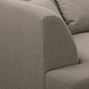 Ecksofa Lovis Webstoff - Webstoff Jazy: Cappuccino - Ottomane davorstehend links