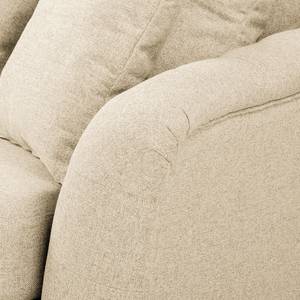 Canapé d’angle Lovis Tissu Jazy: Créme - Méridienne longue à gauche (vue de face)
