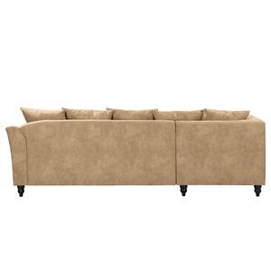 Ecksofa Lovis Microfaser - Microfaser Rica: Beige - Ottomane davorstehend links