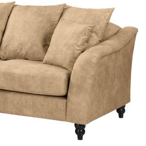 Ecksofa Lovis Microfaser - Microfaser Rica: Beige - Ottomane davorstehend links