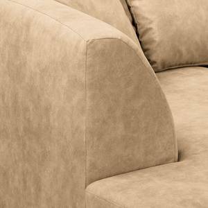 Ecksofa Lovis Microfaser - Microfaser Rica: Beige - Ottomane davorstehend links