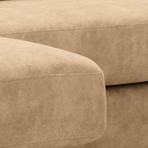 Ecksofa Lovis Microfaser - Microfaser Rica: Beige - Ottomane davorstehend links